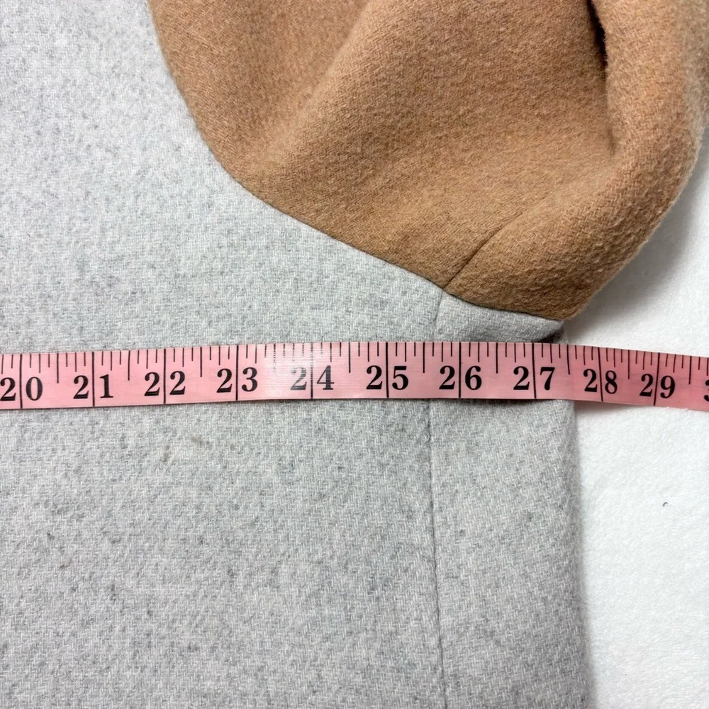 J.Crew Colorblock City Coat Wool Blend  Gray Brown Black Size‎ 22